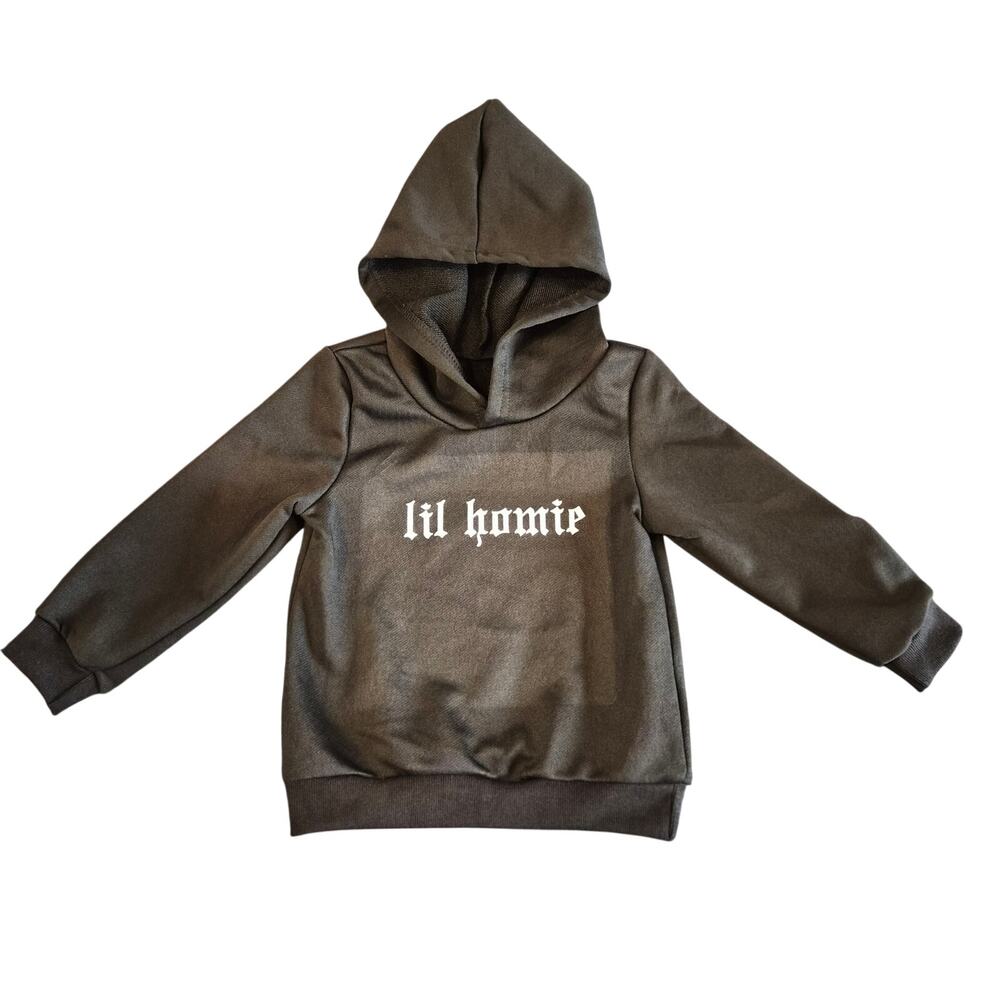 Toddler Lil Homie‎ Old English Hoodie Size 2T-3T Black